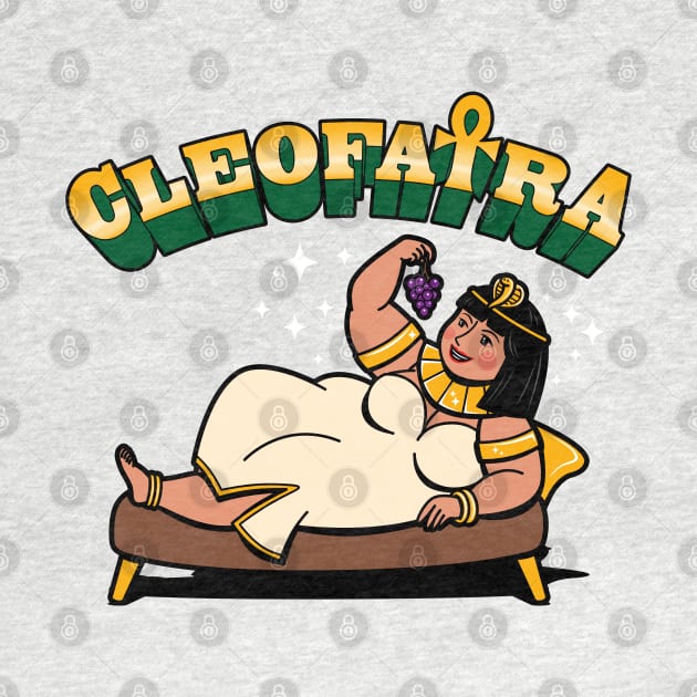 Funny Chubby Cleopatra Egyptian Queen Eating Funny Meme by BoggsNicolas